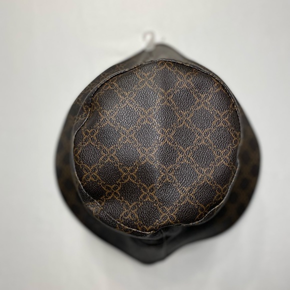 Women's Nine West Vegan Leather Lattice Pattern Bucket Hat - Picture 5 of 11